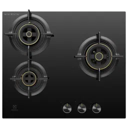 Electrolux UltimateTaste 300 Glass Top 3 Burner Automatic Hob (One Hand Ignition, Black)-picture-6