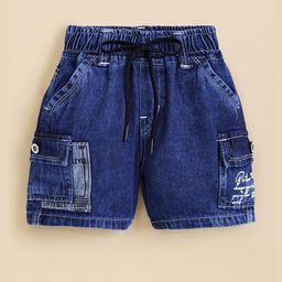 Hopscotch Boys Edgy Denim Cargo Fusion Shorts-picture-2