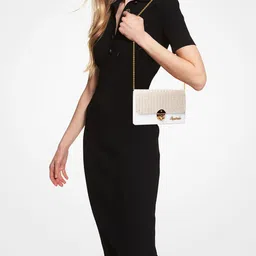 BANDICOOT Set OF 2 PU Structured Sling Bag with Cut Work image 4