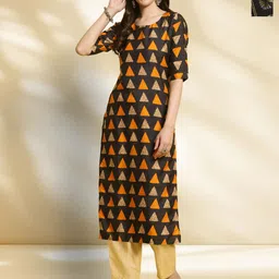 HERE&NOW Women Pack OF-2 Ethnic Motifs Printed Crepe Kurta-image-88