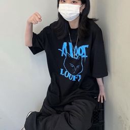 StyleCast Women Typography Printed Round Neck Cotton Oversized T-shirt-24