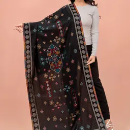 Kala Maison Women Ethnic Motifs Woven Design Shawl-picture-39