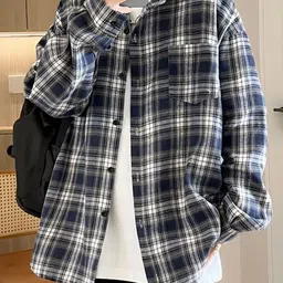 StyleCast Men Windowpane Checks Opaque Checked Casual Shirt-image-93