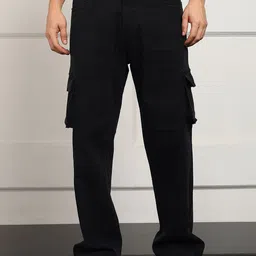 ANGERHOOD Men Easy Wash Baggy Mid-Rise Cargos Trousers-picture-32