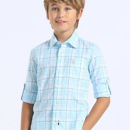 U.S. Polo Assn. Kids Boys Classic Checked Casual Shirt-picture-32