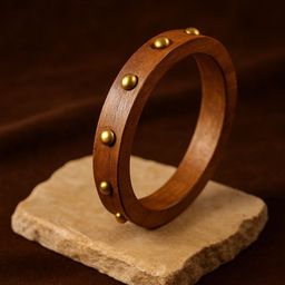 ATIBELLE Round Shaped Glossy Round Stone Studded Bangle-image-35