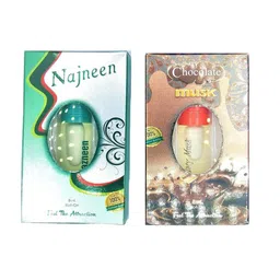 RAVIOUR LIFESTYLE Set Of 2 Chocolate Musk & Nazneen Roll On Attar- 8ml Each-5