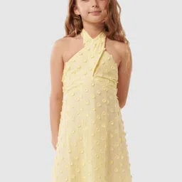 Forever New Girls Halter Neck Chiffon A-Line Dress-37