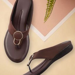 HUNYZA FOOTWEAR Women Solid Casual T-Strap Flats-47