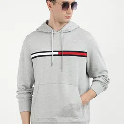 Tommy Hilfiger Men Solid Hooded Sweatshirt-image-11