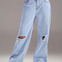 IZF Women Relaxed Fit Slash Knee No Fade Cotton Jeans-picture-2