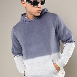 Campus Sutra Men Colourblocked Long Sleeves Hooded Pullover Sweatshirt-picture-18