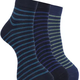 Force NXT Men Pack Of 3 Striped Ankle-Length Socks-image-73