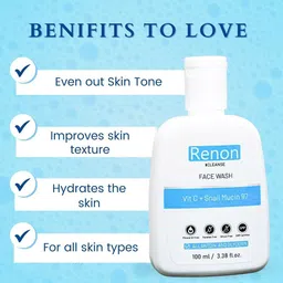 Renon Set Of 3 Vitamin C & Snail Mucin 97 Hydrating Facewash - 100 ml Each image 4