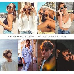 Dervin Unisex Round Sunglasses with UV Protected Lens image 4