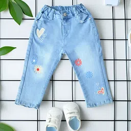 Bella Moda Girls Comfort Embroidered Regular Fit Mid-Rise Stretchable Jeans-image-57