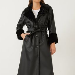 BIANCO LUCCI Women Checked Longline Tailored Jacket-image-24