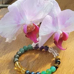 Divine souvenirs Unisex Artificial Beaded Elasticated Bracelet-50