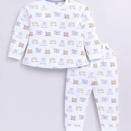 Nottie Planet Girls Printed T-shirt with Pyjamas-image-32