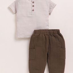 COT & CANDY Kids Organic Cotton Top With Trousers-image-74