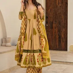 KALINI Floral Printed Angrakha Kurta with Palazzos & Dupatta-22