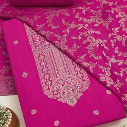 Soch Floral Woven Design Unstitched Dress Material-image-45