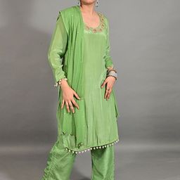 THE BEHRUZ THEORY Women Embroidered Regular Beads and Stones Kurta with Salwar & With Dupatta-image-31