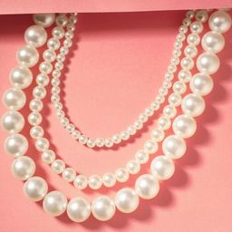 Anouk Rhodium-Plated Pearl Jewellery Set-image-61