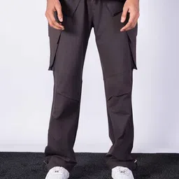 HOP HEAD Men Cotton Straight Fit Easy Wash Regular Trousers-image-56