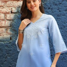 Uparna Women Blue Kurtas-picture-11