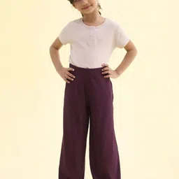 Go Colors Girls Ribbed Palazzos-image-84