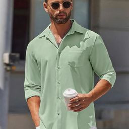 VOGAAN Men Modern Slim Fit Casual Shirt-image-5