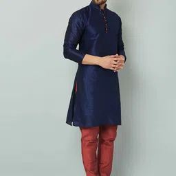 LEMONX Men Regular Pure Silk Kurta with Pyjamas image 2