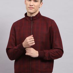 Monte Carlo Men Mock Collar Checked Jacket image 1