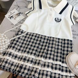StyleCast x Revolte Girls Checked A-Line Midi Dress-0