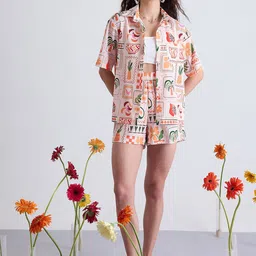 Kibo Skyria Printed Shirt & Shorts Co-Ord Set-picture-11