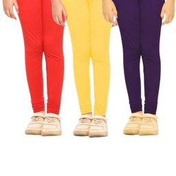 Tik Tok WEARS Girls Red Churidar Length Leggings-picture-11