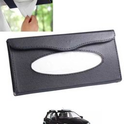 Black Leatherite Rectangle Shape Fancy Design Tissue Dispencer For Car-332 Vehicle Tissue Dispenser-image-81