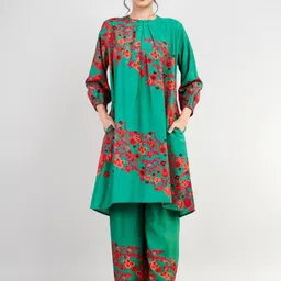 Zolo Label Floral Printed Tunic With Trousers-picture-42