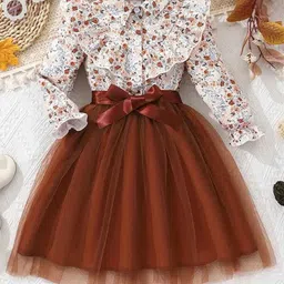 BAESD Floral Net Fit & Flare Dress-image-97