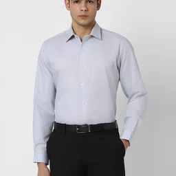 Van Heusen Textured Spread Collar Cotton Formal Shirt-image-32