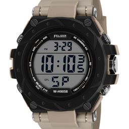 FELIZER Men Dial & Textured Straps Analogue and Digital Watch H9058-LSKA-Cream image 4