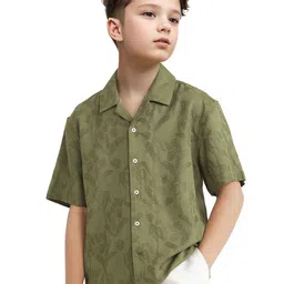 RARE ONES Boys Boxy Floral Opaque Printed Casual Shirt-picture-11