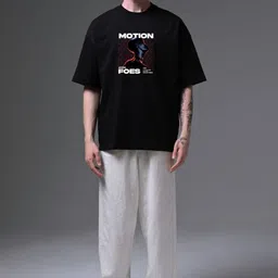 Stitchmeashirt Graphic Printed Drop-Shoulder Sleeves Activchill Pure Cotton T-shirt-picture-20