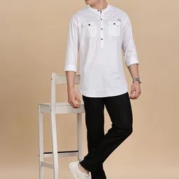 Anouk Men Printed Cotton Short Kurta-29