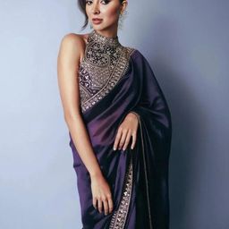 Mitera Embroidered Sequinned Pure Chiffon Saree-picture-9