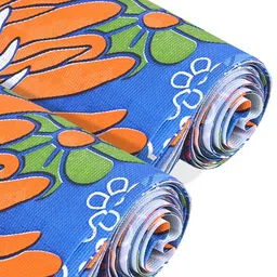 Kuber Industries Blue & Orange Colored 2 Pieces Printed Shelf Liner Organisers-17