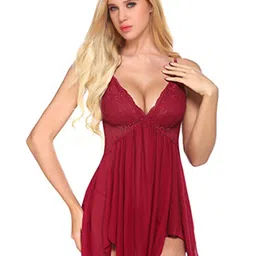 chia fashions Net Baby Doll with Asymmetric-picture-13