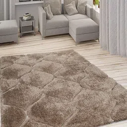 CARPETIFY Beige Geometric Anti-Skid Carpet-picture-15