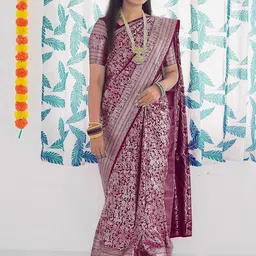 AMRUTKALA SAREES Woven Design Zari Saree-picture-28